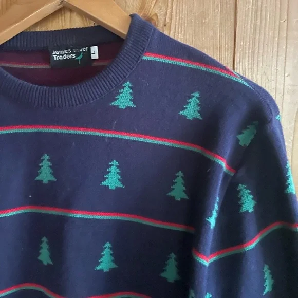 Vintage Knits Cotton Christmas Tree Sweater